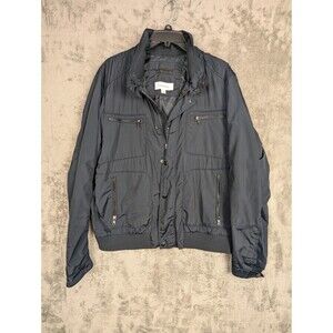 Calvin Klein Windbreaker Jacket Men's L Full Zip Dark Green Front Pockets